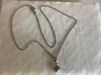 Vintage zilveren setje ketting /hanger Aquamarijn, Ag 925, Overige voorstellingen, Ophalen of Verzenden, Zo goed als nieuw, Met edelsteen