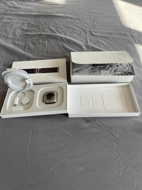 Apple Watch Ultra 2 49mm Titanium, Sieraden, Tassen en Uiterlijk, Smartwatches, Nieuw, iOS, Blauw, Calorieverbanding, Conditie