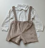 Beige broek en bloesje set maat 80, Kinderen en Baby's, Babykleding | Maat 80, Ophalen of Verzenden, Nieuw, Jongetje, Setje