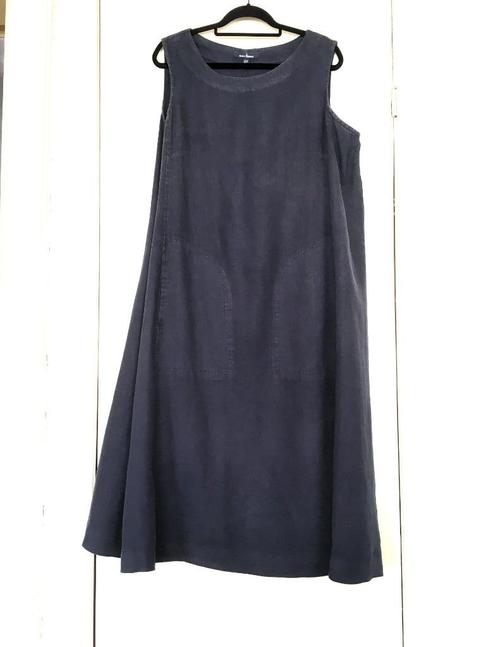 Blauw Linnen Jurk van Seasalt Cornwall, Kleding | Dames, Grote Maten, Zo goed als nieuw, Jurk, Blauw, Ophalen of Verzenden