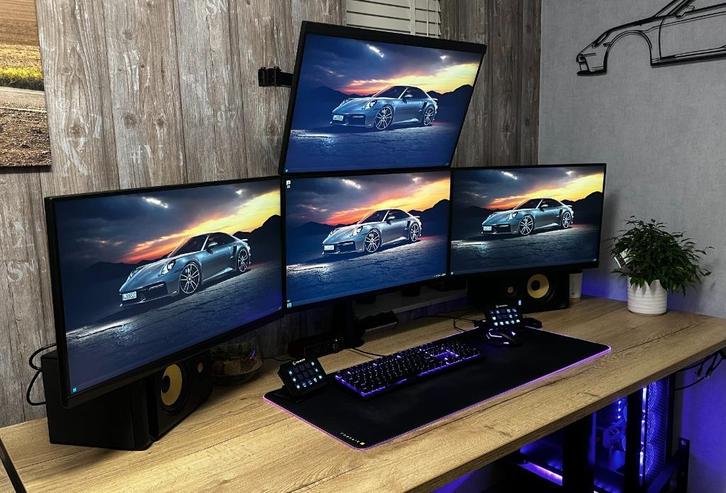 4 27” QHD monitor + arm ideaal voor simracing & thuiswerken, Computers en Software, Monitoren, Zo goed als nieuw, 151 t/m 200 Hz