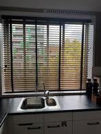 Houten jaloezie donkerbruin bamboe ladderband, Huis en Inrichting, Stoffering | Gordijnen en Lamellen, Ophalen, Zo goed als nieuw