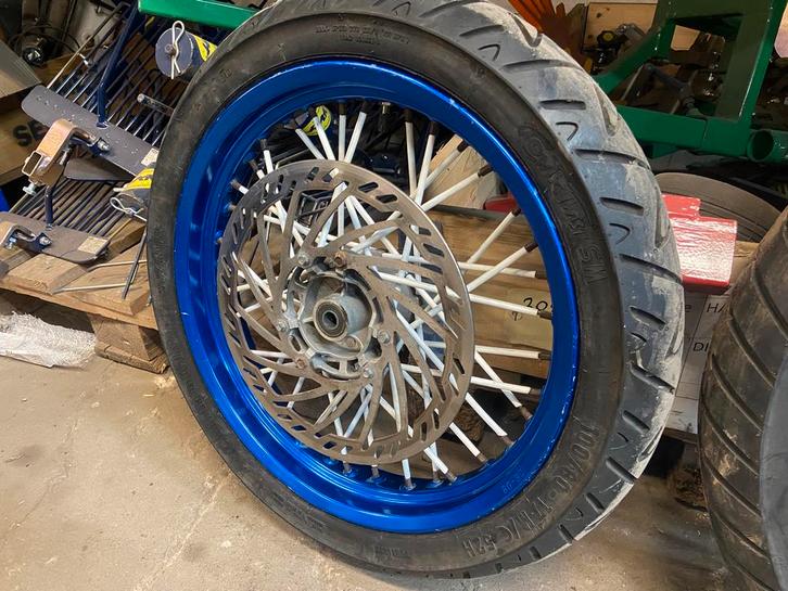 Derbi DRD 85th Edition Blauw geanodiseerde wielen., Fietsen en Brommers, Brommeronderdelen | Algemeen, Overige typen, Ophalen of Verzenden