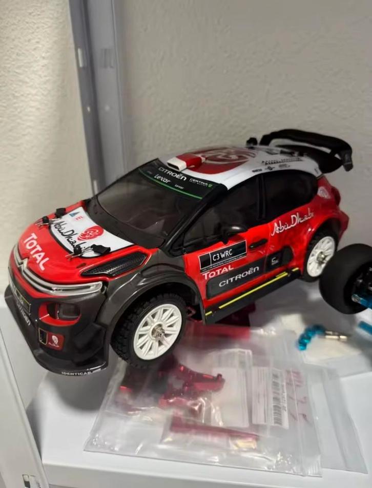 Nieuwe Citroën C3 WRC Rc auto topspeed met 3 S lipo 60a 65, Hobby en Vrije tijd, Modelbouw | Auto's en Voertuigen, Zo goed als nieuw