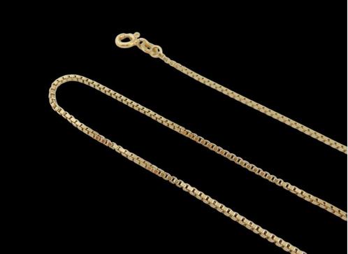 Lange 14 karaat Gouden Ketting in Venetiaanschakel Venetiaan, Sieraden, Tassen en Uiterlijk, Kettingen, Nieuw, Goud, Goud, Ophalen of Verzenden