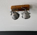 Mooie industriële set spotjes met stoere houten basis. IZGS, Huis en Inrichting, Ophalen, Gebruikt
