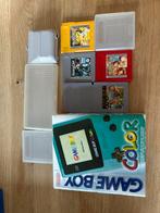 Game Boy Color Turquoise + Pokémon Yellow, Spelcomputers en Games, Spelcomputers | Nintendo Game Boy, Ophalen of Verzenden, Gebruikt