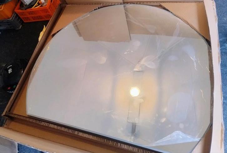 H&R Moon spiegel Moon 2.0 140x70cm - gezandstraalde rand, Huis en Inrichting, Woonaccessoires | Spiegels, Zo goed als nieuw, 125 cm of meer