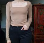 Amisu Bruine Top - Maat S - Nieuw!, Kleding | Dames, T-shirts, Bruin, Nieuw, Ophalen of Verzenden, Lange mouw