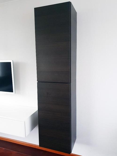 Bruin/zwarte hangkast 2 deurs design kast, Huis en Inrichting, Kasten | Televisiemeubels, Zo goed als nieuw, Minder dan 100 cm