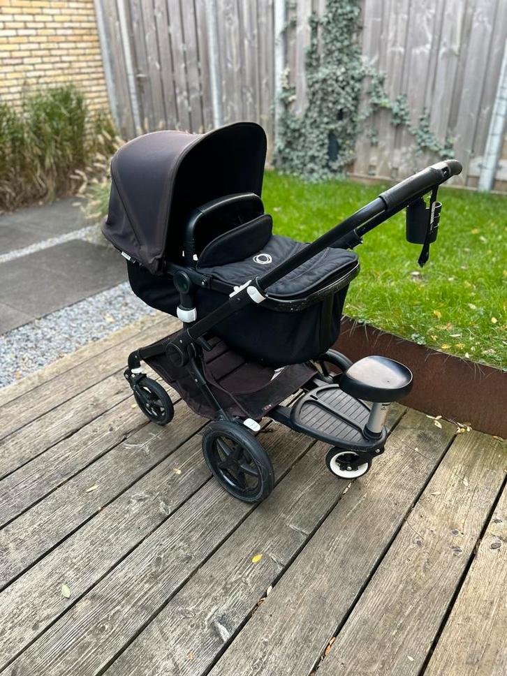 Zwarte Bugaboo Fox 2 - Compleet, Kinderen en Baby's, Kinderwagens en Combinaties, Gebruikt, Kinderwagen, Bugaboo, Verstelbare duwstang