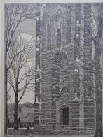 Prent toren St. Nicolaaskerk Monnikendam, WOJ Nieuwenkamp,, Antiek en Kunst, Kunst | Etsen en Gravures, Verzenden