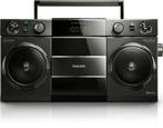 Vintage look Stereo Philips Bombox Bluetooth USB Aux FM, Philips, Gebruikt, Tuner of Radio, Ophalen of Verzenden