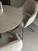 Tafel Japandi rond 120cm travertine Uit voorraad leverbaar!!, Ophalen, Rond, Nieuw, Vier personen