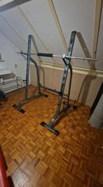 squat, bankdruk rek, rack, met gewichten, stang en bank, Sport en Fitness, Fitnessmaterialen, Ophalen, Overige typen