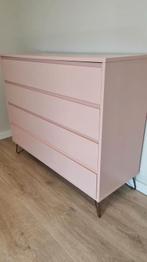 Roze ladekast/dressoir, Huis en Inrichting, Kasten | Ladekasten, Ophalen, 50 tot 100 cm, Zo goed als nieuw, 3 of 4 laden
