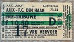 Toegangskaartje Ajax-FC Den Haag 1973/74, Verzenden