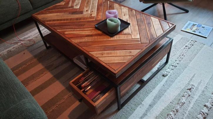 Feelings Salon Tafel - Stijlvol en Praktisch, Huis en Inrichting, Tafels | Salontafels, Gebruikt, Minder dan 50 cm, 100 tot 150 cm