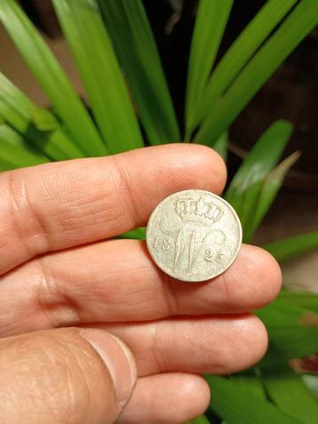 Zilveren 25 cent 1825 Willem I Te Koop! beschikbaar voor biedingen
