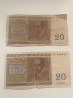 20 Frank Bankbiljetten 1956, Postzegels en Munten, Bankbiljetten | België, Verzenden