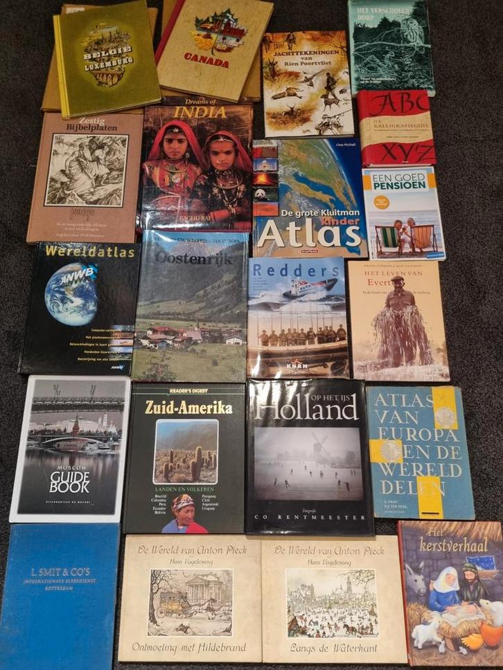 Grote collectie van 20 educatieve encyclopedieën/atlassen., Boeken, Atlassen en Landkaarten, Zo goed als nieuw, Overige typen