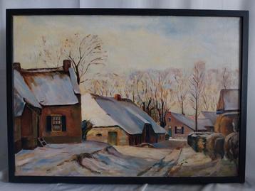 D. Verboom (1950) - Winter in het dorp - 1970 beschikbaar voor biedingen