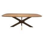 Eettafel “SORA” Deens Ovaal 200x100 Houten Poot Japandi, Ophalen, 100 tot 150 cm, Vijf personen of meer, Ovaal