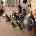 Verzameling Tinnen Kannen, Kannetjes Theelicht enz, Antiek en Kunst, Antiek | Tin, Ophalen of Verzenden