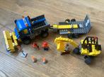 Lego City 60152 Veegwagen met oplegger en Graafmachine, Ophalen of Verzenden, Gebruikt