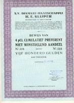 Diamant Maatschappij Slijper, Ophalen of Verzenden, 1920 tot 1950, Aandeel