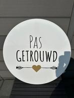 „PAS GETROUWD“ aluminium verkeersbord.(trouwen, huwelijk), Ophalen of Verzenden, Zo goed als nieuw