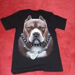 Zwart T-shirt met Pitbull Print, Maat 48/50 (M), Zwart, Nieuw, Ophalen of Verzenden