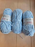Phildar Opera Lichtblauw - 3 Bolletjes, Ophalen of Verzenden, Nieuw, Breien of Haken, Wol of Garen