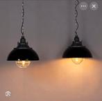 Industriële Hanglamp/Plafondlamp 2-Lichts Zwart, Huis en Inrichting, Ophalen, Zo goed als nieuw, Metaal, Industrie