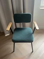 Design stoel Henk met leuning, Huis en Inrichting, Ophalen, Zo goed als nieuw, Blauw, Eén