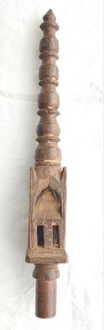 Tibet Nepal India houtsnijwerk beeld antiek, Ophalen of Verzenden