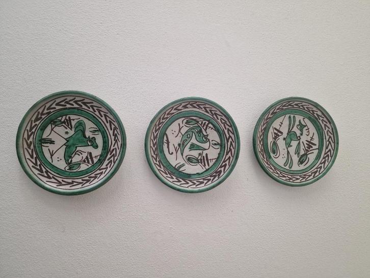 Domingo Punter 3x keramisch bord, Antiek en Kunst, Antiek | Keramiek en Aardewerk, Ophalen