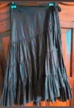 Bruine lange katoenen Burberry strokenrok maat 14 (40-42), Kleding | Dames, Rokken, Maat 38/40 (M), Bruin, Verzenden, Zo goed als nieuw