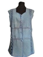 Vintage denim gilet, Blauw, Maat 42/44 (L), Ophalen of Verzenden, Zo goed als nieuw