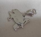 Zilveren bedel/hanger ooievaar met baby nr.1703, Sieraden, Tassen en Uiterlijk, Kettinghangers, Verzenden, Zo goed als nieuw, Kruis of Symbool