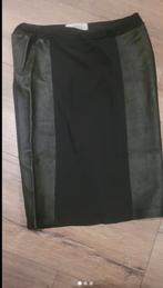 Rok met leren zijpanden. Jane Luska, Kleding | Dames, Rokken, Zwart, Ophalen of Verzenden, Zo goed als nieuw, Maat 36 (S)