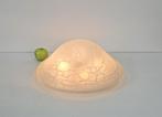 Vintage XL plafonniere Mushroom plafondlamp glas 80's lamp