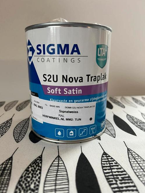 Sigma S2U nova traplak soft satin. Nieuw en ongeopend!!, Doe-het-zelf en Verbouw, Verf, Beits en Lak, Nieuw, Lak, Minder dan 5 liter