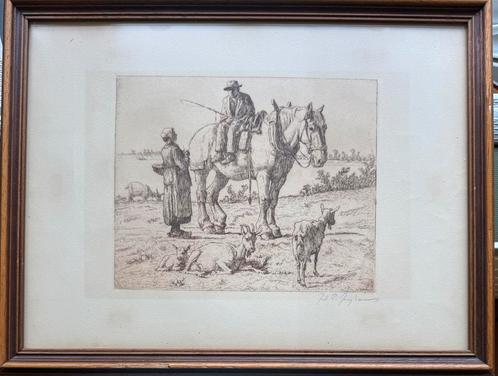Julius Paul Junghanns - ets, Antiek en Kunst, Kunst | Etsen en Gravures, Ophalen of Verzenden