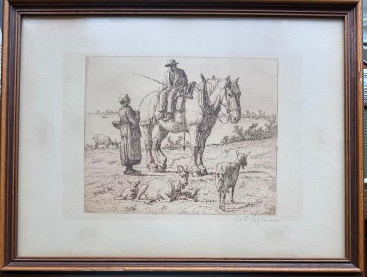 Julius Paul Junghanns - ets, Antiek en Kunst, Kunst | Etsen en Gravures, Ophalen of Verzenden