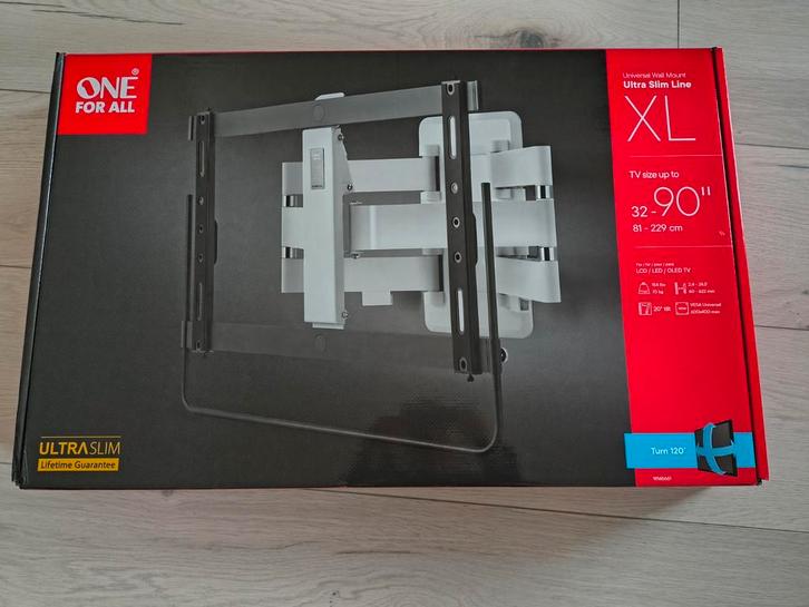 TV Muurbeugel - One For All Ultra Slim Line XL, Audio, Tv en Foto, Televisiebeugels, Nieuw, Ophalen
