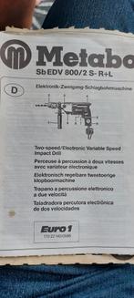 Metabo klop/boormachine, Doe-het-zelf en Verbouw, Ophalen of Verzenden, 600 watt of meer, Boormachine