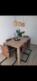 Eettafel 90×160, Huis en Inrichting, Tafels | Eettafels, Ophalen, Gebruikt, 50 tot 100 cm, Vijf personen of meer