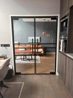 Dubbele taatsdeur dagmaat 147 x 197,5 cm met gehard glas, 120 cm of meer, Binnendeur, Minder dan 200 cm, Ophalen of Verzenden