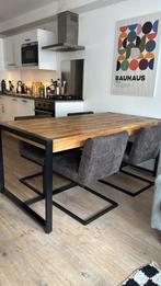 Eettafel met 4 stoelen - 27 sept ophalen, Huis en Inrichting, Tafels | Eettafels, Gebruikt, 100 tot 150 cm, Ophalen of Verzenden